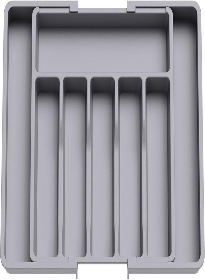 DecoLogy Expandable cutlery organizer/kitchen drawer cutlery tray/kitchen drawer/Adjustable Multipurpose Storage/Spoons Forks Knives/drawers accessories kitchen,Large ((Greay)) - Image 2